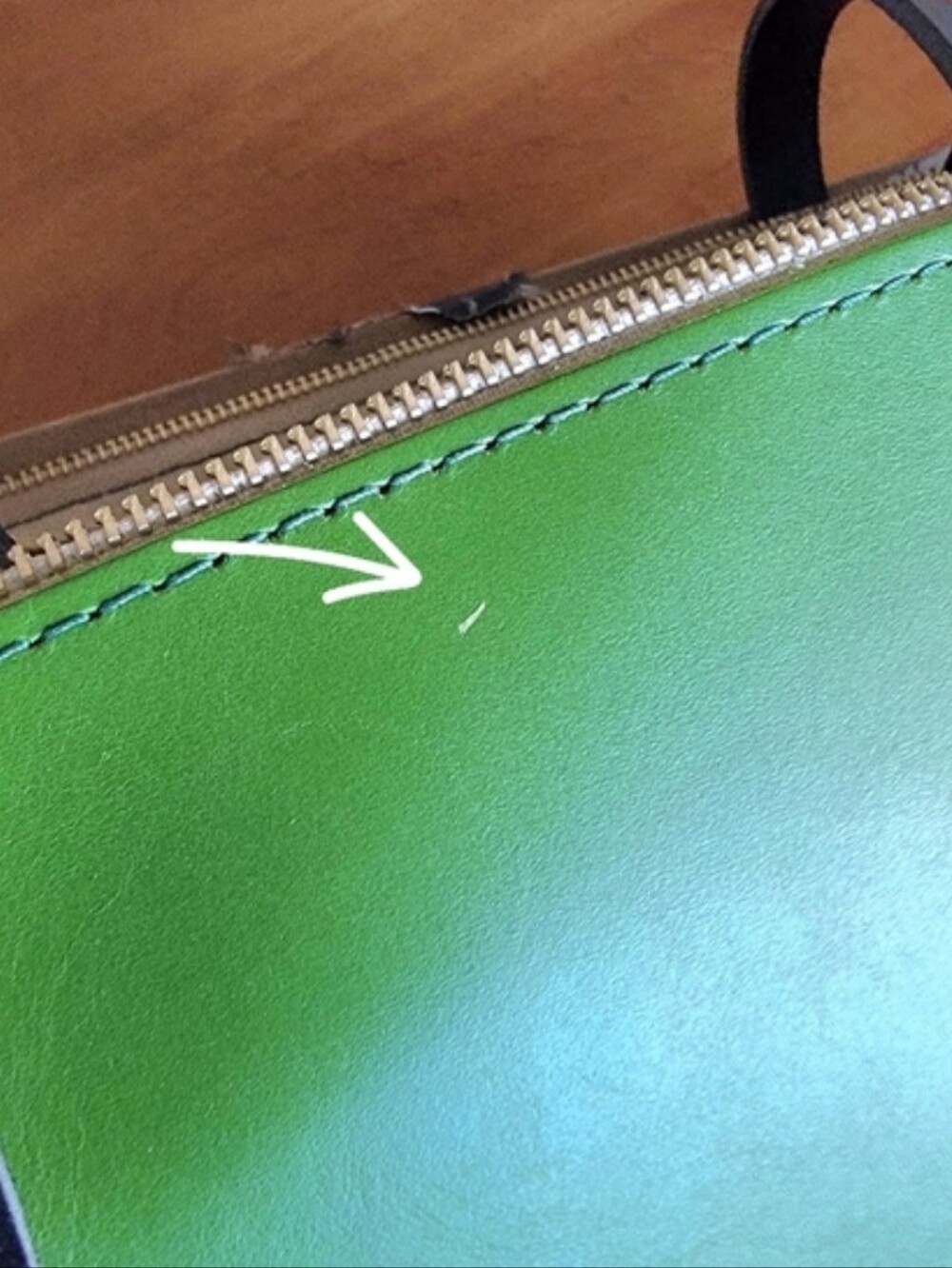 PORTLAND LEATHER GOODS PLG Green Apple Large Zippered Tote NEW - Picture 8 of 12